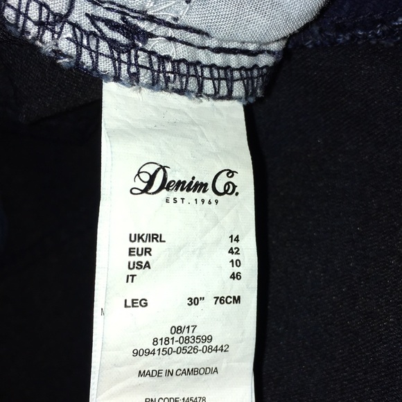 Dark Blue Mid Rise Skinny Jean - Picture 6 of 6